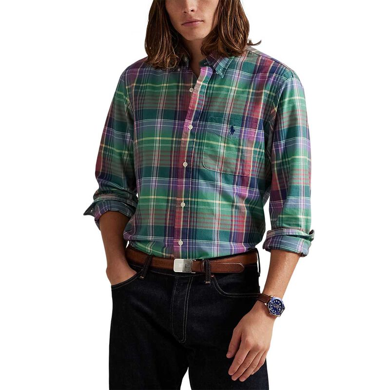 Polo Ralph Lauren Custom Fit Plaid Oxford Shirt image number 0